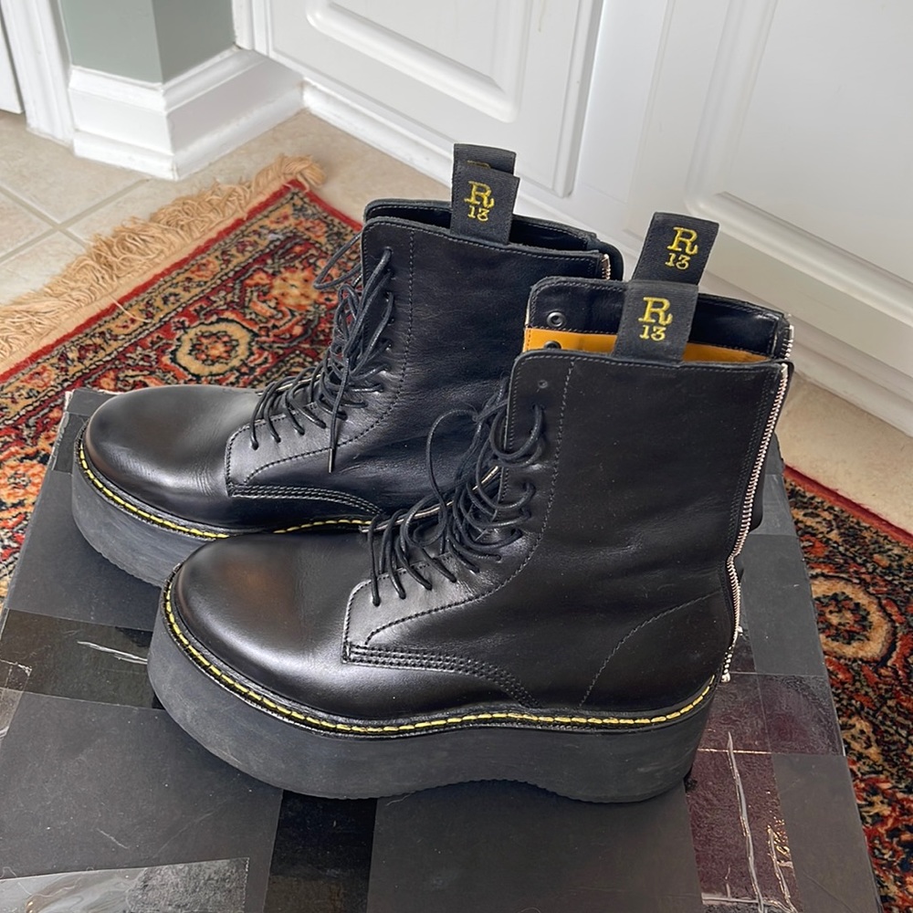 R13 platform double stack boots 39